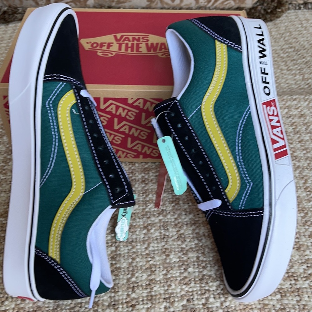 Vans Comfycush Old Skool Ftr Strd/Black/Trwht Men’ - Picture 2 of 16